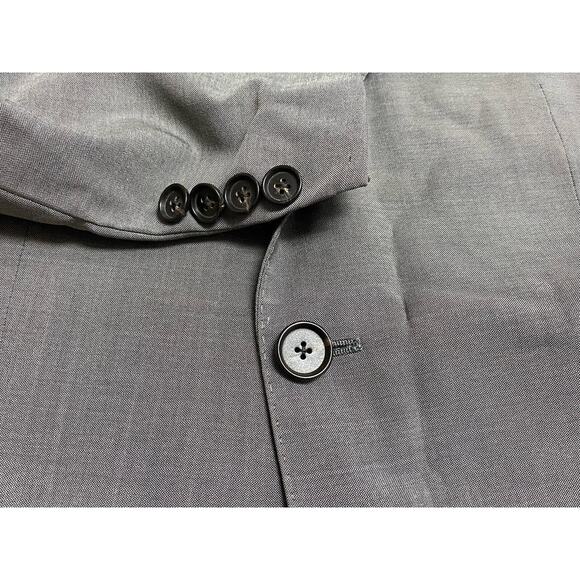 Hugo Boss Mens Two Button Blazer 100% Wool Sport Coat Jacket 42S Gray RECENT - Picture 2 of 7